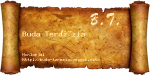Buda Terézia névjegykártya